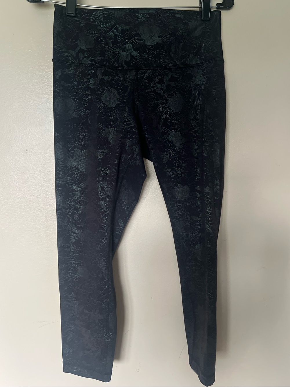 Lululemon Wunder Under High-Rise 25" *Shine Logo Flourish Black Iridescent Foil